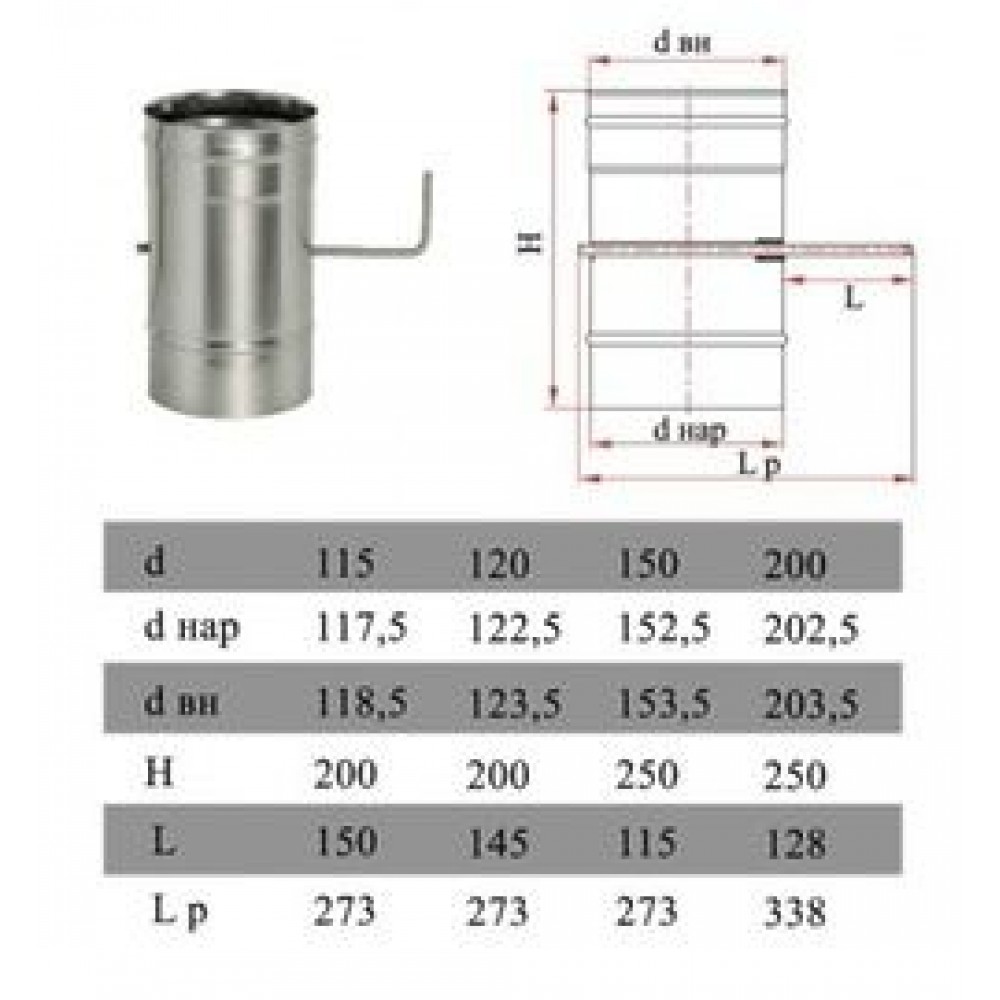 ДЫМОК Задвижка ДМК D150