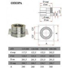 ДЫМОК Опора ДМК с изол D200/280