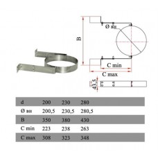 ДЫМОК Элемент крепления к стене ДМК D120/200