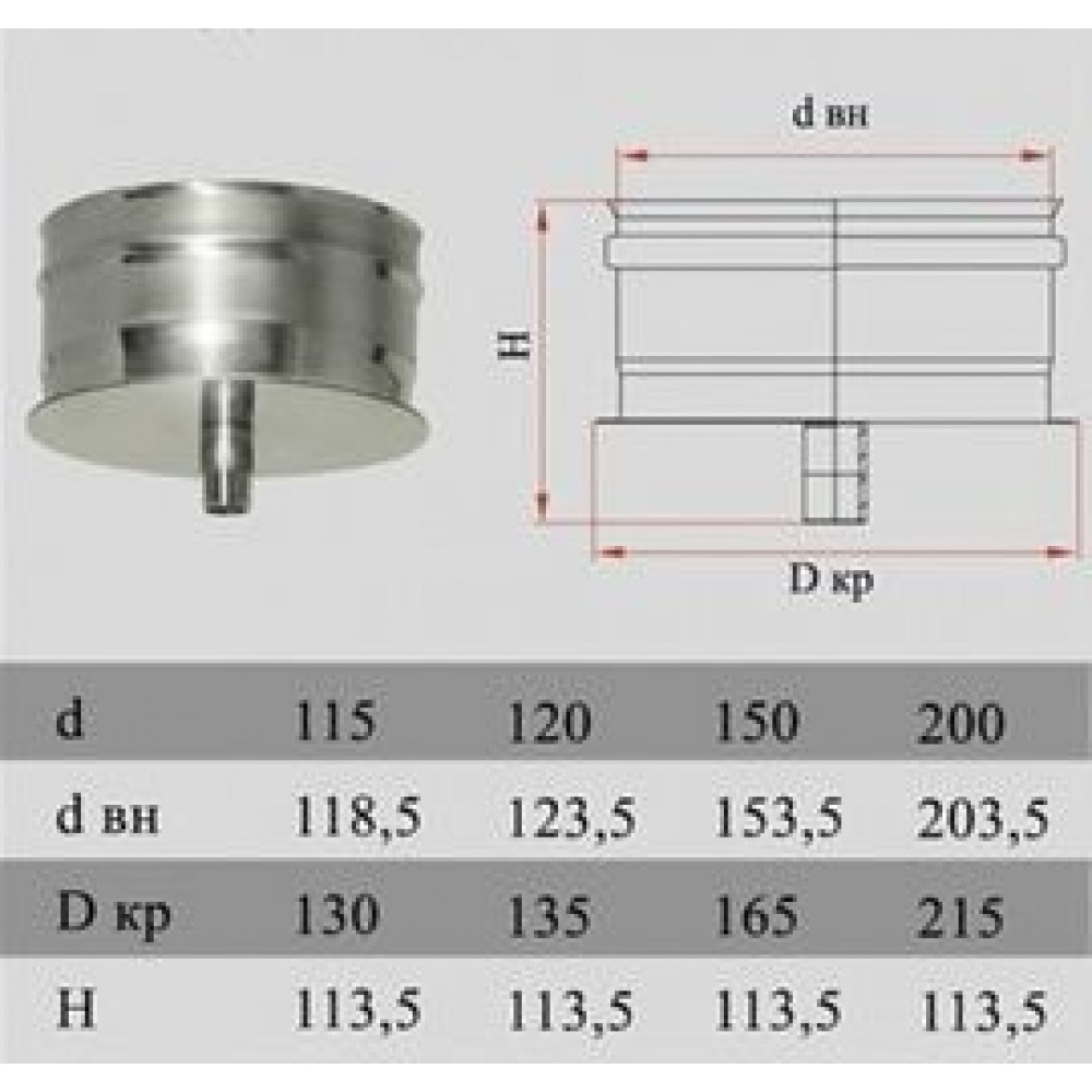 ДЫМОК Конденсатосборник ДМК D120