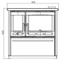 PLAMEN 850 GLAS кремовая труба слева