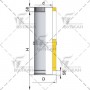 ВУЛКАН Труба телескопическая DTTH D130 L350-550 с изол.50мм нерж321/нерж304