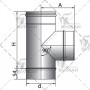 ВУЛКАН Тройник 90° на расш. TRHR d120 зерк.