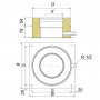 ВУЛКАН Опора нижняя V50R D120/220 с боковым выпуском конденсата нерж 321/304