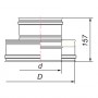 ВУЛКАН Переходник термо-моно V50R с D180/280 на D180 нерж 321/304