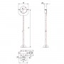 ВУЛКАН Стойка опорная 1080-1830 под трубу V50R D300/400 нерж 304
