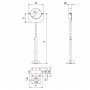 ВУЛКАН Стойка опорная 880-1380 под трубу V50R D200/300 нерж 304
