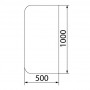 ВУЛКАН Предтопочный лист VPL071-INBA 500х1000 зеркальный